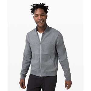 Lululemon Men’s City Sweat Bomber Fleece In Heathered Light Cast Size L